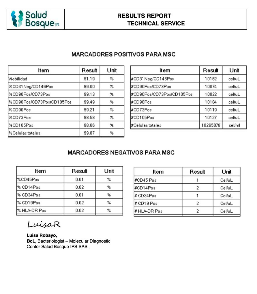 Flow Cytometry Test Form STEM – 100 Million (10ml) – VEA Labs